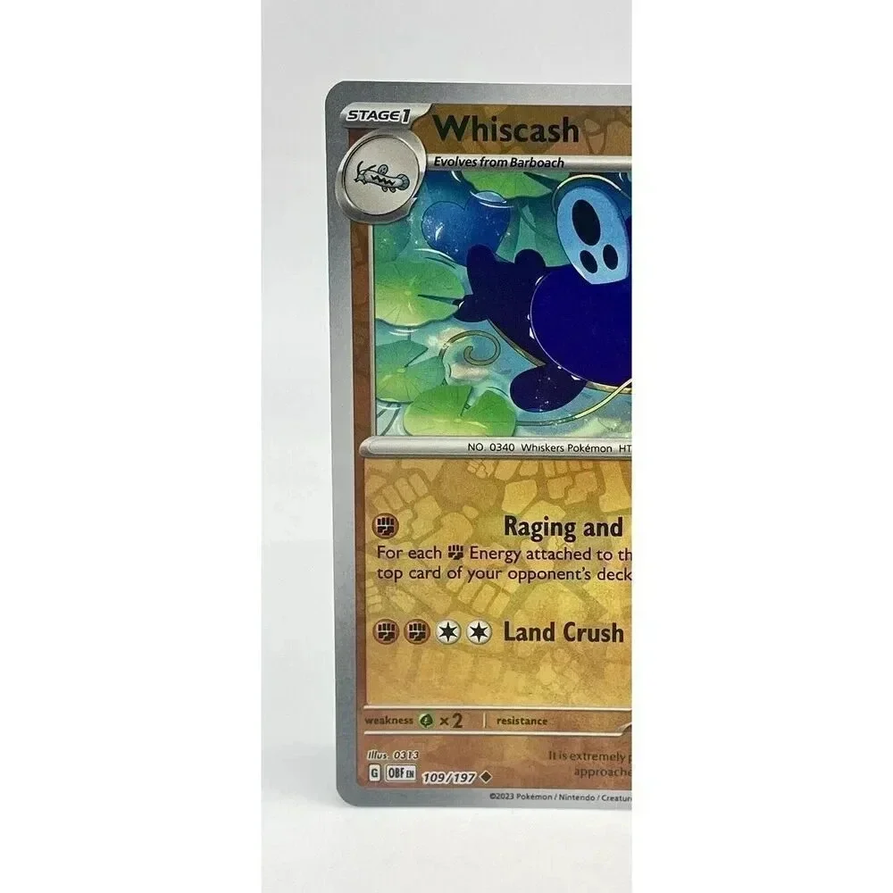 Whiscash‎ 109/197 Reverse Holo Obsidian Flames SV03 Pokemon TCG Mint Unplayed